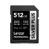 Lexar 512GB SDXC Silver Plus UHS-I V30 R205/W150MB/s geheugenkaart