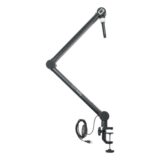 Gator Professional Broadcast Boom Mic Stand with LED Light