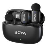 Boya Mini-12 2.4GHz Ultra-Mini Wireless Microphone (Black) - 2TX + 2RX