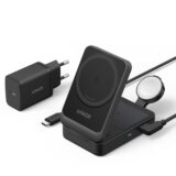 Anker MagGo 3-in-1 MagSafe en Qi2 oplader 15 Watt Zwart