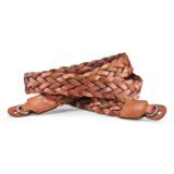 Leica Flat Braided Rayon and Leather Carrying Strap Cognac