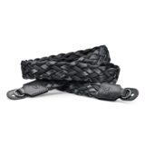 Leica Flat Braided Rayon and Leather Carrying Strap Black