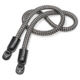 Leica Round Braided Rayon and Leather Carrying Strap Black White