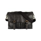 Bronkey Roma Waxed Canvas Camera Bag Zwart