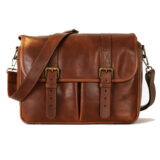 Bronkey Tokyo Leather Camera Bag Cognac