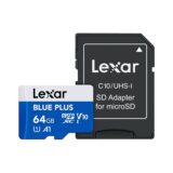 Lexar 64GB Micro SD Blue Plus UHS-I V30 100MB/s geheugenkaart