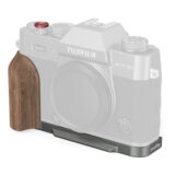 SmallRig 5668 L-Shaped Plate with Wooden Handle for Fujifilm X-T30 Series Charcoal Silver