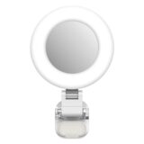 Telesin Mini Selfie Ringlamp met klem voor smartphone Wit