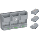 ZGCINE PC3-LPE6 Tri Battery Charging Case + 3 LP-E6 accu's
