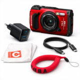 OM SYSTEM Tough TG-7 compact camera Rood Vakantiegeld kit