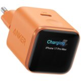 Anker Nano USB-C Snellader 45W met Smart Display Oranje