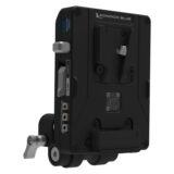 Kondor Blue Pro V-Mount Battery Plate with Swiveling Rod Block Raven Black