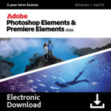 Adobe Photoshop & Premiere Elements 2026 (3 jarige licentie) - Meertalig (PC/Mac)
