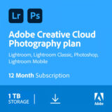 Adobe Creative Cloud Photography Plan - 1TB cloudopslag - 12 maanden/1 apparaat - Meertalig (PC/Mac)