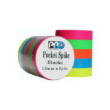 Pro Tapes Pro Pocket Spike Cloth Tape 12mm x 5.4m 5 Fluorescent Colors