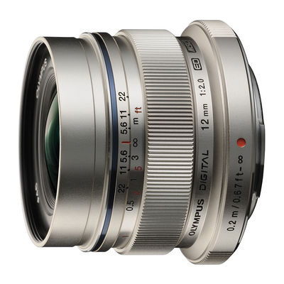 Olympus M.Zuiko Digital ED 12mm f/2.0 objectief Zilver