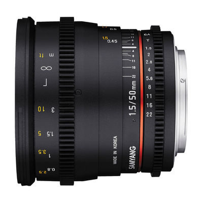 Samyang 50mm T1.5 VDSLR AS UMC Fujifilm X-mount objectief