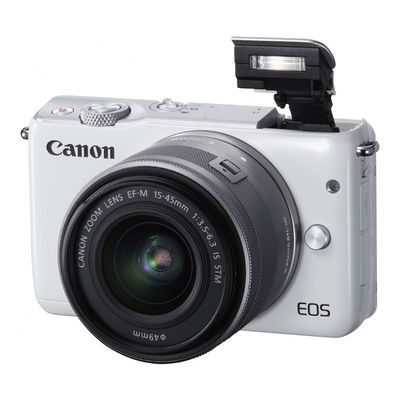 Canon EOS M10 systeemcamera Wit + 15-45mm IS STM Zilver