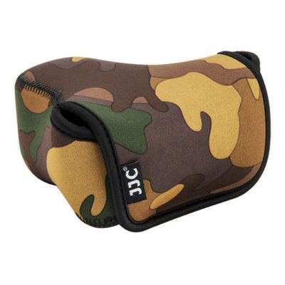 JJC OC-S2YG Neoprene Mirrorless Camera Pouch Camouflage Bruin