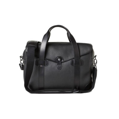 Barber Shop Messenger Bob Cut Medium Grained Zwart Leer