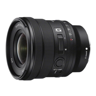 Sony Alpha A7 IV systeemcamera + 16-35mm f/4.0G objectief schuin voor