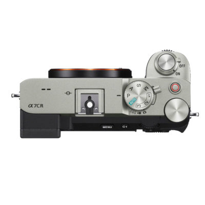 Sony A7C R systeemcamera Zilver + 50mm f/1.4 GM bovenkant