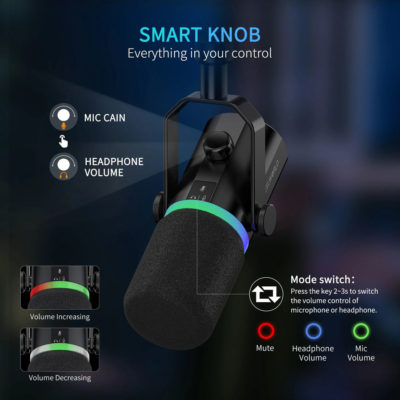 Feelworld PM1 XLR USB Dynamic Microphone