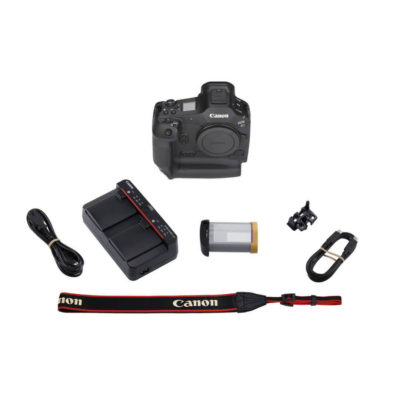 Canon EOS R1 systeemcamera + RF 24-70mm f/2.8L + RF 70-200mm f/2.8L inhoud doos