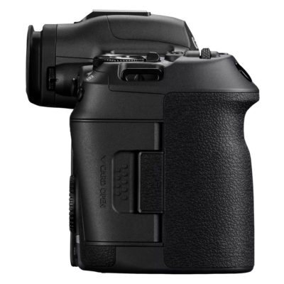 Canon EOS R5 Mark II systeemcamera + RF 24-105mm f/4.0 L zijkant rechts