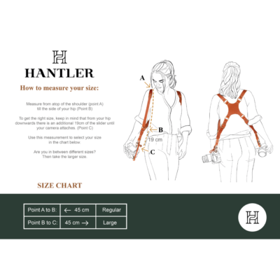 The Hantler Dual camera harness Cognac/Brass Large (L-XL)