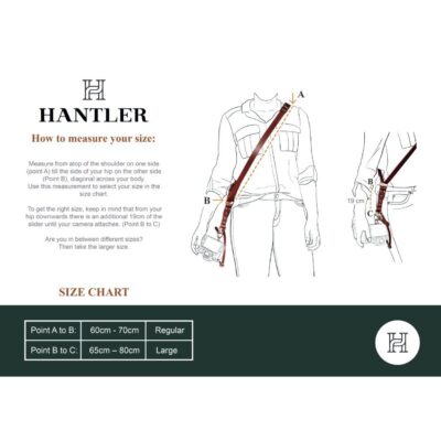The Hantler Camera Shoulder Strap Black/Bullet Regular (S-M)