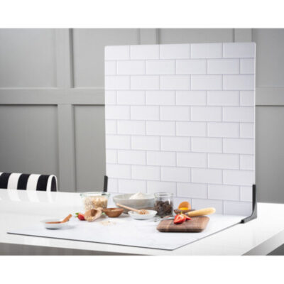 V-Flat World Duo-Board Double-Sided Background White Subway Tile/Ebony Subway Tile