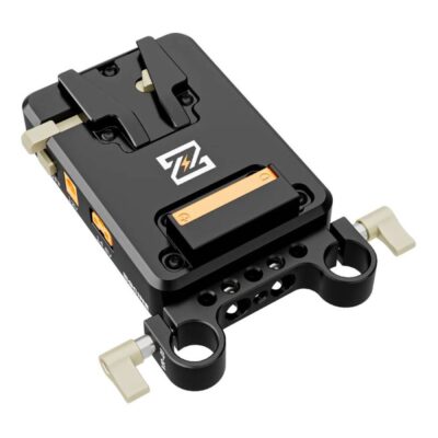 ZGCINE V-Mount plate/charger on 15mm rod mount