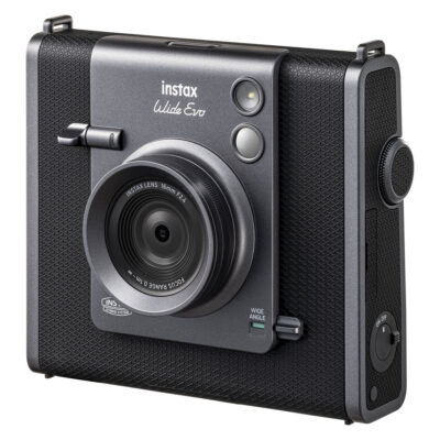 Fujifilm Instax Wide Evo Camera Zwart voorkant schuin links