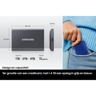 Samsung Portable SSD T7 1TB Grijs