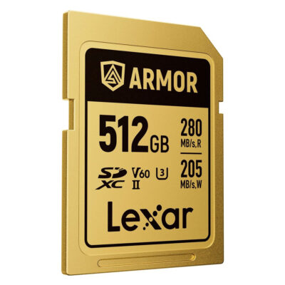 Lexar 512GB SDXC Pro Gold Series ARMOR UHS-II V60 280MB/s geheugenkaart