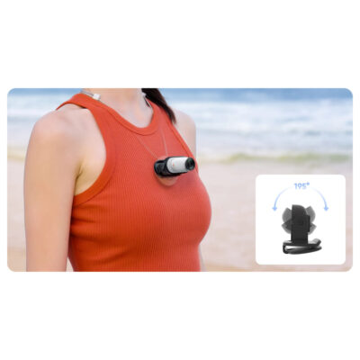 Gebruik van de Easy Clip op de pendant voor verstelbare camerahoek tot 195 graden
