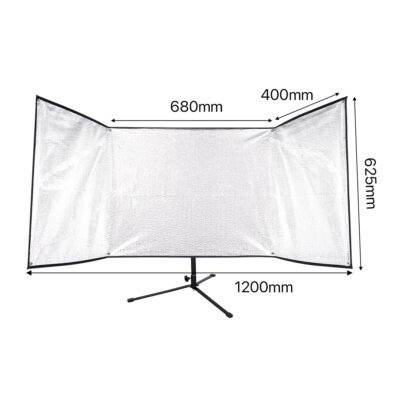 SMDV Flip Bansa Reflector 148 x 62.5cm afmetingen uitgeklapt