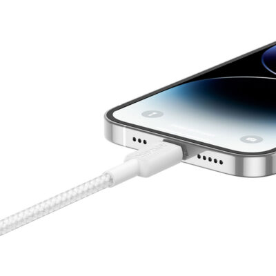 Anker 322 Gevlochten MFi USB-C naar Apple Lightning Kabel 0.9m Wit