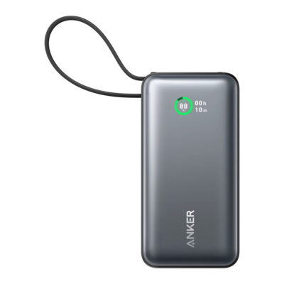 Anker Nano Powerbank 10.000mAh 30W met ingebouwde USB-C kabel Zwart