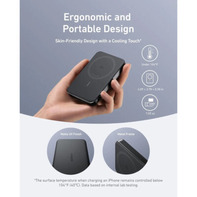 Anker MagGo Draadloze MagSafe Powerbank 10.000mAh Slim 15W Zwart