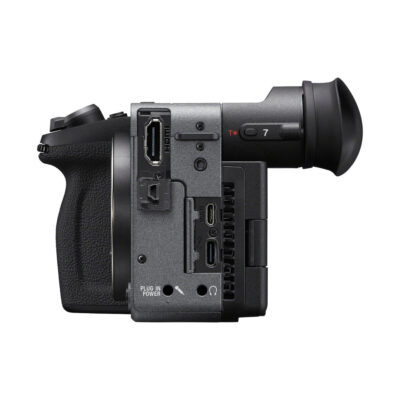 Sony Cinema Line FX2 videocamera + FE 24-105mm f/4.0G OSS linkerkant geopend