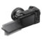 Sony ZV-E10 II content creator camera + 15mm scherm uitgeklapt schuin achter bovenkant