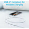 Anker 322 Gevlochten USB-A naar USB-C Kabel 1.8m Wit